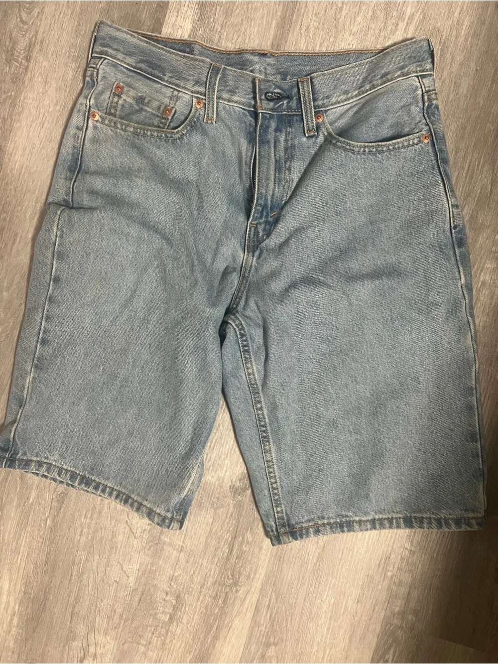 Levi's Light Wash Blue Denim Shorts